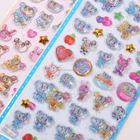 Pegatinas 3D de Resina Epoxi con Dibujos Animados, Lindas y Transparentes, Resistentes al Agua, Ideales para Material Escolar Infantil y Recuerdos de Fiesta, Venta al Por Mayor