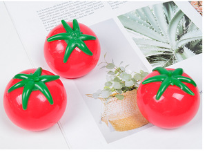Nouveau jouet TPR souple et collant en forme de nourriture simulée, mignon maïs et tomate, pour la décompression, nouveauté et farce, jouet tomate squishy - Product Image 4