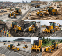 Niveleuse de chantier haute précision 215 CV à 4 roues avec moteur Cummins pour la construction routière