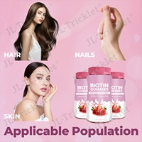 Julong OEM Label Cheveux Peau Ongles Gommes Supplément Sans Sucre Collagène Biotine Gummy