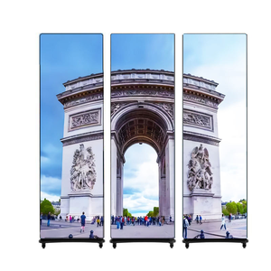 จอแสดงผล LED แบบสัมผัสเคลื่อนย้ายได้แบบพับได้ ตู้คีออสก์ป้ายดิจิทัลแบบตั้งพื้น เชื่อมต่อได้หลายจอแบบไร้รอยต่อ สำหรับซูเปอร์มาร์เก็ตและห้างสรรพสินค้า - Product Image 1