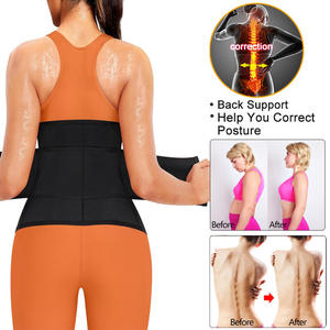 Femmes Sauna Waist Trainer Slimming Belly Wrap Tummy Control Sweat Band <span class=keywords><strong>Gym</strong></span> Losing Weight Ceinture lombaire Shaper - Product Image 3