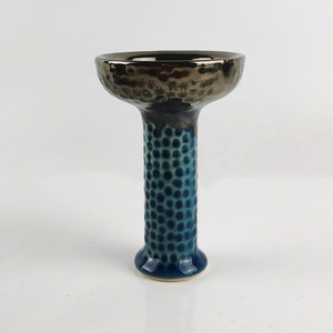 Bol à chicha en céramique Sheng Ling, design nid d'abeille bleu, pour chicha arabe. - Product Image 3