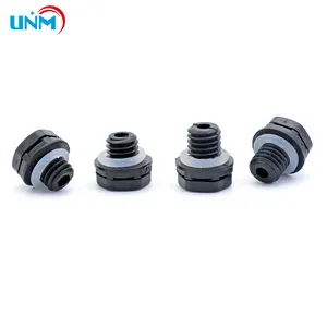 UNM M6 Black Waterproof Breathable Screw Valve For Outdoor Lighting