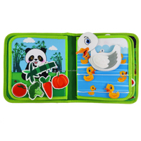 Livre d'activités éducatives Montessori pour tout-petits, livre en tissu pour animaux en feutre pour enfants, nouveau design, marchandises en stock