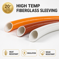 Manchon de câble en fibre de verre enduit de silicone pour l'isolation électrique industrielle, la réparation de câbles et la protection contre les surtensions personnalisées