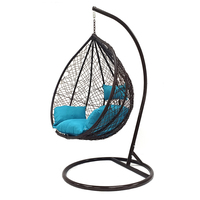 Vente en gros Osier Oeuf Balançoire Chaise Intérieur Extérieur Salon Terrasse Meubles Suspension Basket Chaise
