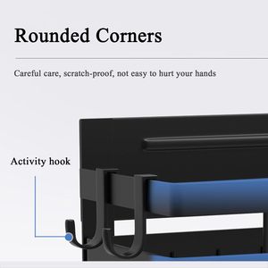 Étagère de cuisine gain de place pour assaisonnements, support robuste pour armoire, étagères flottantes, <span class=keywords><strong>rangement</strong></span> d'<span class=keywords><strong>épices</strong></span>, support métallique réglable à double niveau - Product Image 6