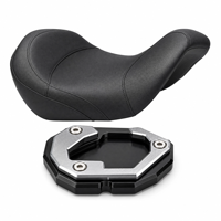 Support de béquille latérale de moto et coussin de siège élargi, accessoires de modification pour béquille latérale de moto et coussin de siège large