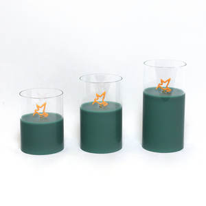 Vente en gros de Chine, bougies photophore chauffe-plat en verre de Noël dorées illuminées artificielles personnalisées à piles - Product Image 4