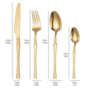 Stainless Steel Gold <strong>Cutlery</strong> Set Knife Fork Spoon Flatware Wedding <strong>Cutlery</strong> Travel Set <strong>Cutlery</strong> Knife Fork Spoon Gold Silverware - Product Image 5