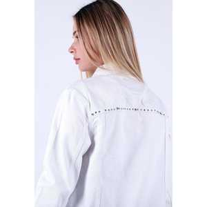 Veste et manteau en jean pour femmes ornés de strass - Product Image 1