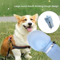 Bouteille d'eau portable de luxe en silicone Yobonjee pour animaux de compagnie, pliable, anti-fuite, avec bol intégré, pour promenades, voyages, extérieur, Chine