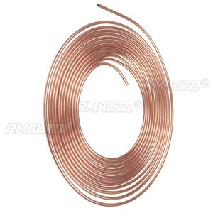 Tuyau de frein en cuivre et acier de 7,62 m (25 pieds) avec 20 écrous de tube de 3/16 po de diamètre extérieur, bobine de frein de voiture universelle - Product Image 3