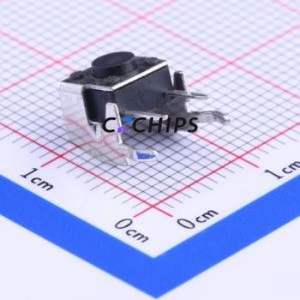 K2-1102AQ-A4CW-01 Tactile Switch Through hole Component THT Switch Single Pole Single Throw Round Button 2.5N Right Angle Insert - Product Image 2