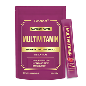 Complément alimentaire de soutien digestif et énergétique pour femmes, multivitamines, électrolytes hydratants, végétalien, poudre naturelle en sachet, marque privée - Product Image 1