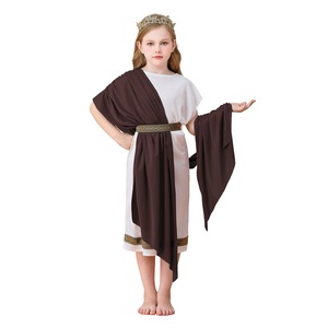 Costume d'Halloween pour enfants, robe <span class=keywords><strong>de</strong></span> <span class=keywords><strong>la</strong></span> <span class=keywords><strong>mythologie</strong></span> grecque, robe <span class=keywords><strong>de</strong></span> garçon et <span class=keywords><strong>de</strong></span> fille, tunique romaine blanche, robe longue en polyester, carnaval - Product Image 4