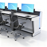 Console de travail pour salle de contrôle industrielle, poste de travail pour opérateur de diffusion CCTV