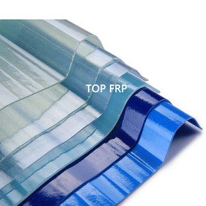 FRP Fiber Glass Corrugated Roofing Fiberglass Roof <b>Sheet</b> for Workshop Warehouse and Vegetable Greenhouse - Product Image 1