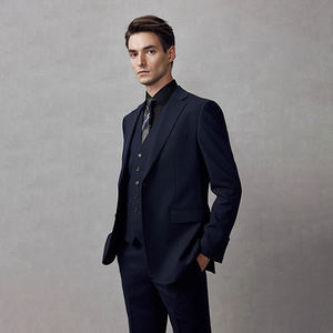 Высококачественный формальный свадебный костюм, деловой мужской костюм из 2 предметов, роскошный пошив, однобортный костюм для мужчин - Product Image 3