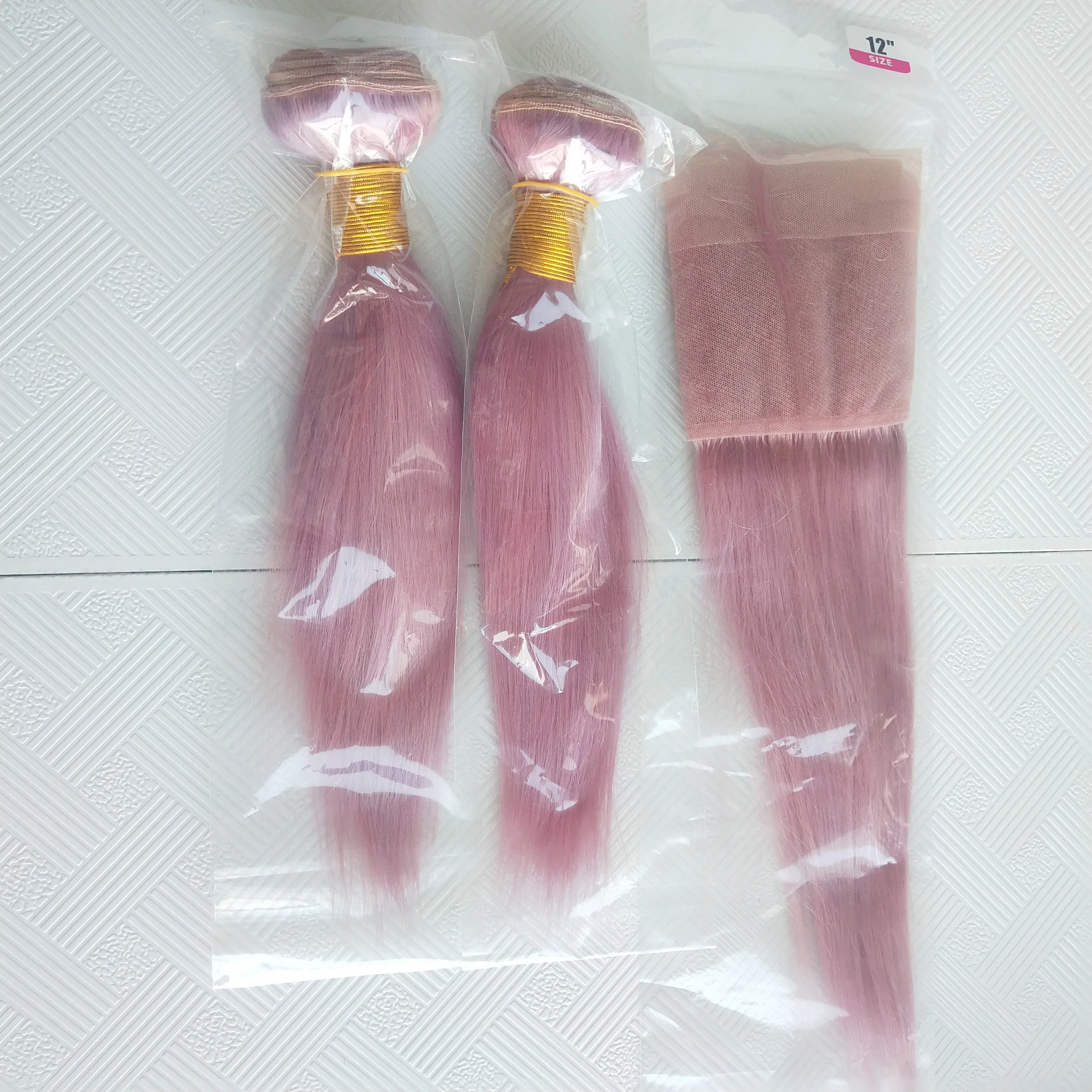 Suttie brazilian light purple color hair bundles with closure frontal ,wholesale virgin hair band straight human hair bundles