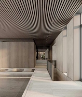 Plafond suspendu en PVC WPC pour bureau et maison, avec dalles carrées - Design industriel pour salon et chambre