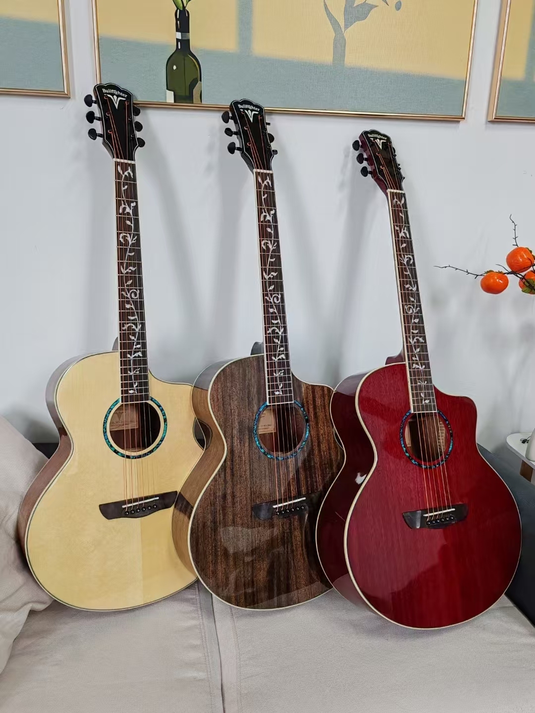 Bullfighter D-4013 40-Inch Acoustic Guitar – High-Gloss ABS with Rosewood Fingerboard - View 3