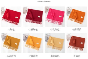 Fashion Solid Color Pashmina Brushed Scarves Women <b>Thick</b> Scarf <b>Blanket</b> Winter Scarf Custom Logo - Product Image 3