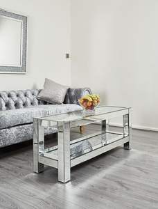 Mesa <span class=keywords><strong>de</strong></span> <span class=keywords><strong>Centro</strong></span> <span class=keywords><strong>de</strong></span> Cristal Delgada con Diseño <span class=keywords><strong>de</strong></span> Diamantes Triturados, Mesa <span class=keywords><strong>de</strong></span> <span class=keywords><strong>Centro</strong></span> <span class=keywords><strong>de</strong></span> Cristal <span class=keywords><strong>de</strong></span> Lujo para Sala <span class=keywords><strong>de</strong></span> Estar - Product Image 3