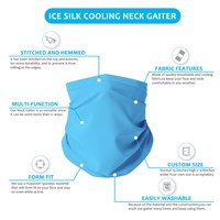 Vente en gros de protection solaire d'été pour l'extérieur, cache-cou rafraîchissant en soie glacée, foulard de pêche multifonction, bandanas magiques