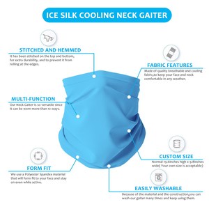 Vente en gros de protection solaire d'été pour l'extérieur, cache-cou rafraîchissant en soie glacée, foulard de pêche multifonction, bandanas magiques - Product Image 2