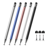 Stylos à pointe tactile universels en métal DIHAO haute précision 2-en-1 avec pointe remplaçable pour tous les iPad, iPhone et tablettes