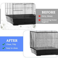 Cage à oiseaux pratique, écologique, ventilée et douce, avec filet en plastique, jupe de protection, utilisation en extérieur, ficelle solide