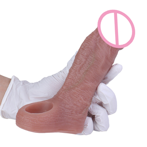 SXXY6.38 Inch <b>Liquid</b> <b>Silicone</b> Penis Extension Sleeve Realistic Skin Feel Lightweight Thin Fit Male Enhancement Toy - Product Image 5