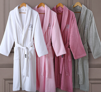 Peignoir en coton tissé 100% pour femmes et hommes, été/printemps, respirant, séchage rapide, longueur intégrale