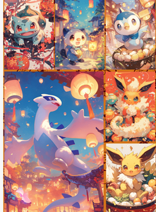 YZ Custom Display Party Favor Sprismatic Evolution Pok&eacute;moned New Year Party Matte <strong>Gold</strong>-Plated Large <strong>Card</strong> Cartas <strong>pokemoned</strong> Proxy - Product Image 5