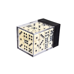 Etiquetas Personalizadas para Fabricantes, Juego de Dados de 36 Piezas, Color Sólido, D6, 12 mm, Color Marfil - Product Image 2