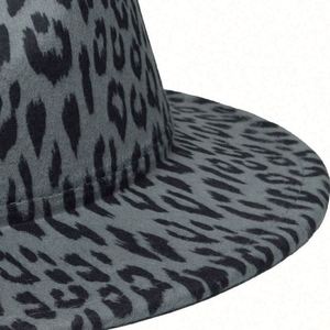 New Trend Stylish Two-Side Print Children's Casual Party Fedora <b>Hats</b> with Leopard Print <b>for</b> Unisex - Product Image 5