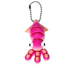 2026 Porte-clés et pendentif de sac en forme de calmar/théia mignon imprimé en 3D, figurine animale réaliste, cadeau transfrontalier pour la maternité - Product Image 6