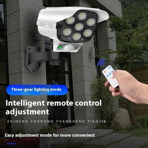 Cámara de Seguridad Ficticia con Sensor de Movimiento, Lámpara Nocturna para Exteriores, Resistente al Agua IP65, Lámpara Solar de Pared con 3 Modos para Hogar y Jardín - Product Image 4