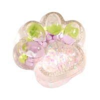 Jouet Kawaii en forme de fruits en cristal, patte de chat en TPR, jouet souple anti-stress, cadeau pour enfants et adultes, jouet patte de chaton pour la décompression