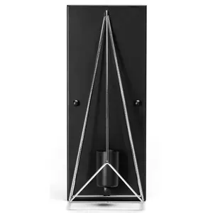 Applique metallica nera E27, design moderno ed elegante, ideale per la decorazione d'interni e per valorizzare gli spazi. - Product Image 1