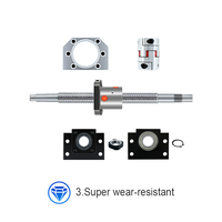 Harga Terbaik HLTNC Kualitas Tinggi Set Sekrup Bola Baja GCr53 16mm dengan Bantalan Timbal SFU1610 Single Ball Nut BKBF12 Coupling Nut Housing