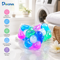Capsules de lessive haute efficacité Polyva, capsules de lavage solubles dans l'eau pour le nettoyage des vêtements ménagers