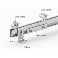 Supports de fixation pour panneaux solaires en L surélevés, étanches, pour tuiles en acier coloré, à installation simplifiée