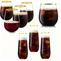 Flûtes à champagne en plastique élégantes de 7 oz, coupe cristal, verres à pied fantaisie, gobelets à vin en plastique pour réception de mariage, cocktail