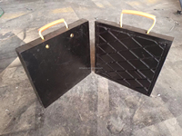 Plaques de stabilisation robustes en UHMWPE recyclé pour grue, supports de vérin haute résistance pour fabricants