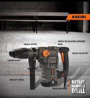 Marteau perforateur rotatif électrique industriel KSEIBI 1600W SDS Max, machine de perçage de béton haute performance, énergie d'impact 12J, 220V 240V