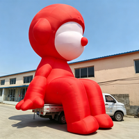 Mascotte gonflable personnalisée rouge en tissu Oxford, modèle publicitaire géant pour événements extérieurs et promotion
