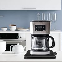 Support de cuisine coulissant moderne en acier pour machine à café, friteuse à air, batteur sur socle et armoire de rangement